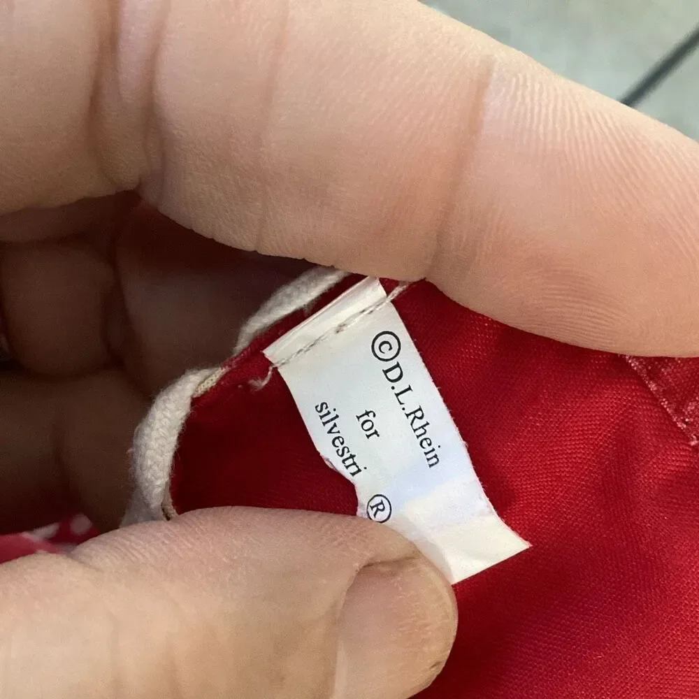 Vintage D. L. Rhein for Silvestri Kitschy Snowflake Apron Red White